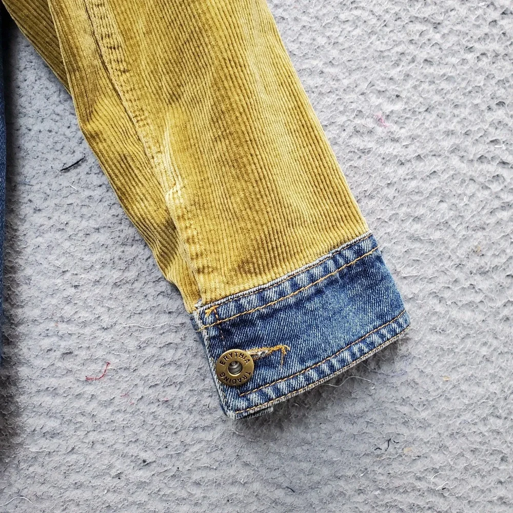 Erythia Trading Color Den Upcycle Alien Jacket Unisex M Multi‎ Corduroy Sleeve